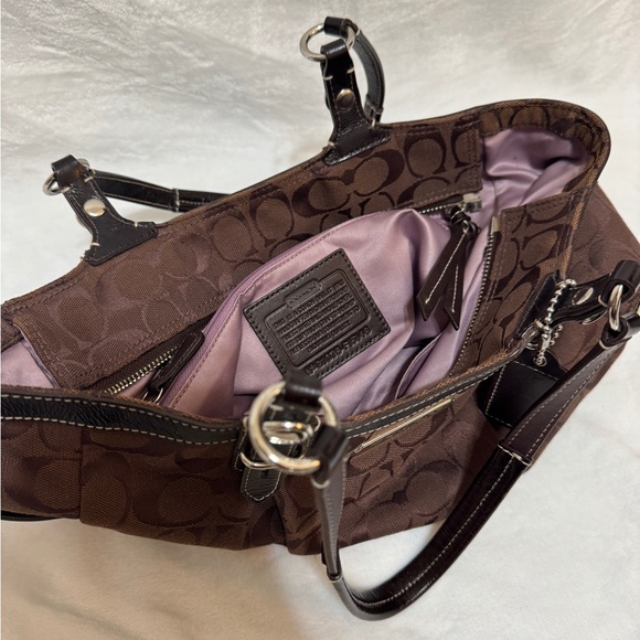Coach Chocolate Brown Signature Tote - Picture 4 of 7